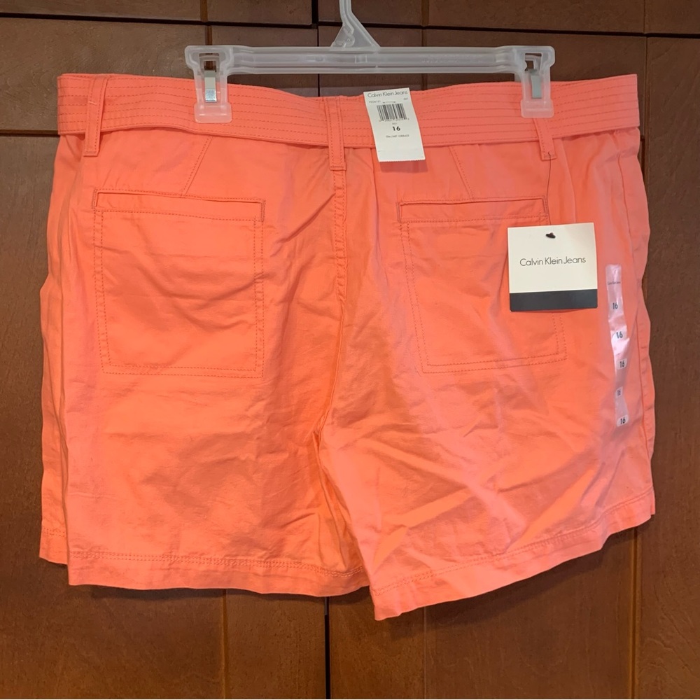 SALE!! Coral belted shorts. Cotton